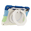 Tablet Hoes geschikt voor Apple iPad Pro 11 (2022/2021/2020/2018) - Armor Case met Ring - Pencil Houder - Regenboog Blauw
