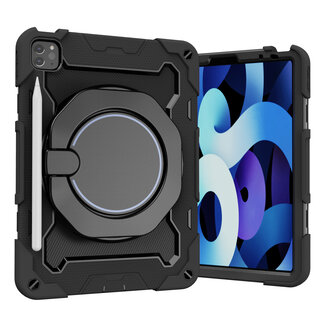 Case2go Tablet Hoes geschikt voor Apple iPad Pro 11 (2018 / 2020 / 2021) - 11 Inch - Armor Case met Ring - Pencil Houder - Zwart