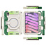 Tablet Hoes geschikt voor Apple Apple iPad Mini 6 (2021) / Mini 7 (2024) - 8.3 Inch - Armor Case met Ring - Pencil Houder - Regenboog Groen