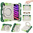 Tablet Hoes geschikt voor Apple iPad Mini 6 (2021) - 8.3 Inch - Armor Case met Ring - Pencil Houder - Regenboog Groen