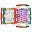 Tablet Hoes geschikt voor Apple iPad Mini 6 (2021) - 8.3 Inch - Armor Case met Ring - Pencil Houder - Regenboog Rood