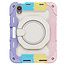 Tablet Hoes geschikt voor Apple Apple iPad Mini 6 (2021) / Mini 7 (2024) - 8.3 Inch - Armor Case met Ring - Pencil Houder - Regenboog Roze