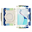 Tablet Hoes geschikt voor Huawei MatePad 11 (2021) - 11 Inch - Armor Case met Ring - Pencil Houder - Regenboog Blauw