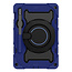 Tablet Hoes geschikt voor Samsung Galaxy Tab S8 (2022) - 11 Inch - Armor Case met Ring - Pencil Houder - Donker Blauw