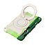 Tablet Hoes geschikt voor Samsung Galaxy Tab S8 (2022) - 11 Inch - Armor Case met Ring - Pencil Houder - Regenboog Groen