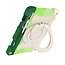 Tablet Hoes geschikt voor Samsung Galaxy Tab S7 (2020) - 11 Inch - Armor Case met Ring - Pencil Houder - Regenboog Groen