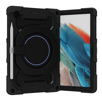 Case2go Tablet Hoes geschikt voor Samsung Galaxy Tab A8 (2022 &amp;amp; 2021) - 10.5 Inch - Armor Case met Ring - Pencil Houder - Zwart