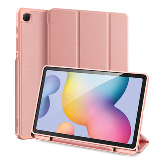 Tablet hoes geschikt voor Samsung Galaxy S6 Lite (2024) / Samsung Galaxy Tab S6 Lite (2022/2020) - Dux Ducis Domo Book Case met Stylus Pen Houder - Roze