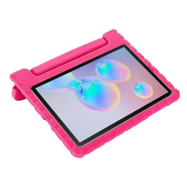 Hoes geschikt voor Samsung Galaxy S6 Lite (2024) / Samsung Galaxy Tab S6 Lite (2022/2020) - 10.4 Inch - Schokbestendige case met handvat - Magenta