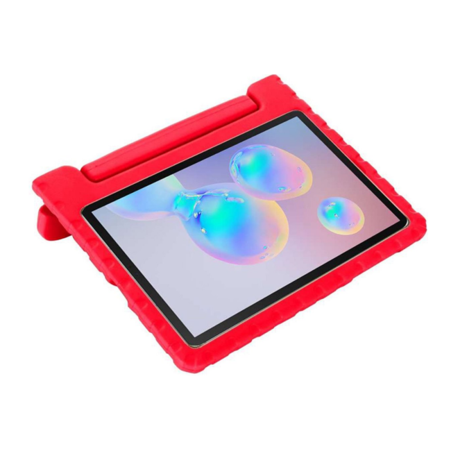 Hoes geschikt voor Samsung Galaxy S6 Lite (2024) / Samsung Galaxy Tab S6 Lite (2022/2020) - 10.4 Inch - Schokbestendige case met handvat - Rood