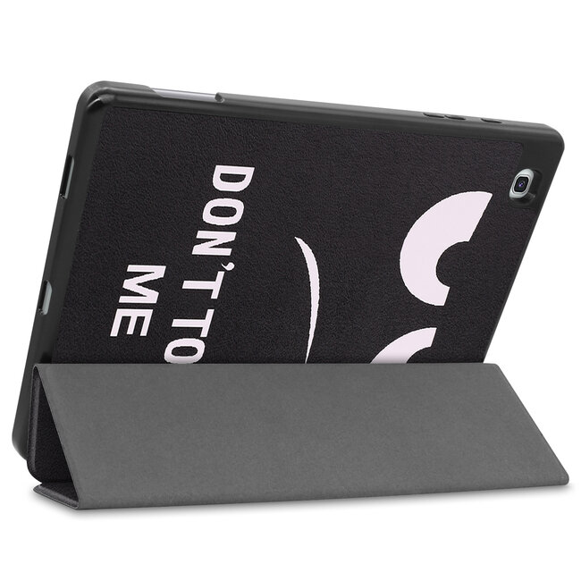 Hoes voor de Samsung Galaxy S6 Lite (2024) / Samsung Galaxy Tab S6 Lite (2022/2020) - 10.4 Inch - Tri-Fold Book Case met Stylus Pen houder - Don&#039;t Touch Me