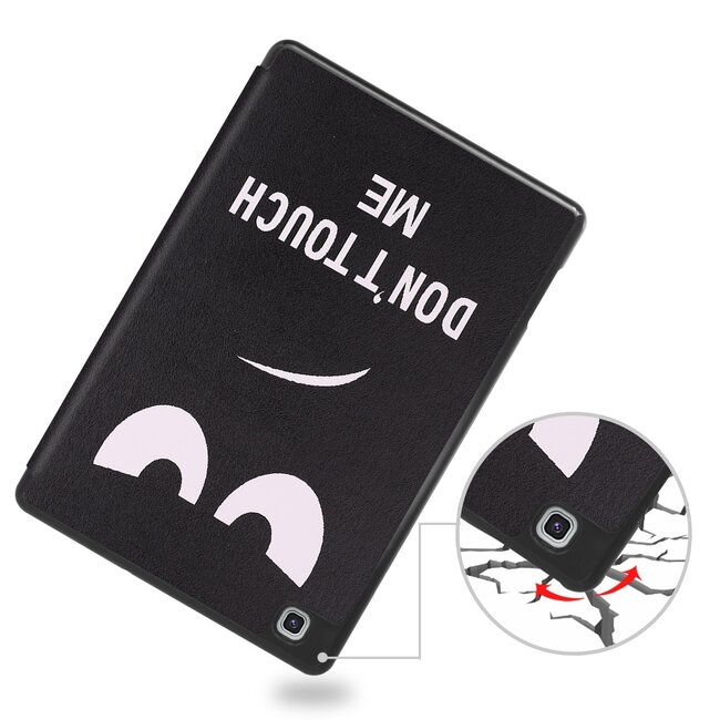 Hoes voor de Samsung Galaxy S6 Lite (2024) / Samsung Galaxy Tab S6 Lite (2022/2020) - 10.4 Inch - Tri-Fold Book Case met Stylus Pen houder - Don&#039;t Touch Me