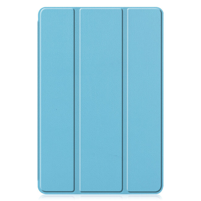Hoes voor de Samsung Galaxy S6 Lite (2024) / Samsung Galaxy Tab S6 Lite (2022/2020) - 10.4 Inch - Tri-Fold Book Case met Stylus Pen houder - Licht Blauw