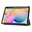 Hoes voor de Samsung Galaxy Tab S6 Lite (2022) - 10.4 Inch - Tri-Fold Book Case met Stylus Pen houder - Donker Blauw