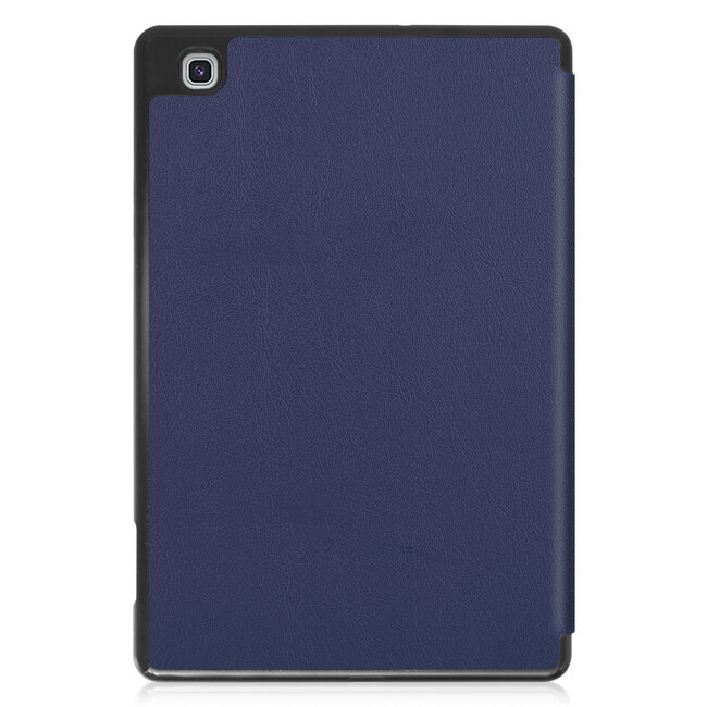 Hoes voor de Samsung Galaxy S6 Lite (2024) / Samsung Galaxy Tab S6 Lite (2022/2020) - 10.4 Inch - Tri-Fold Book Case met Stylus Pen houder - Donker Blauw