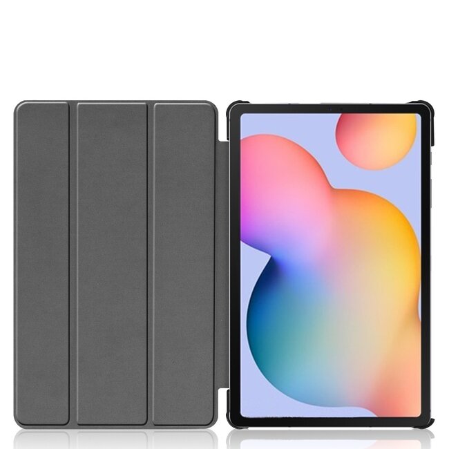 Hoes voor de Samsung Galaxy S6 Lite (2024) / Samsung Galaxy Tab S6 Lite (2022/2020) - 10.4 Inch - Tri-Fold Book Case - Donker Blauw