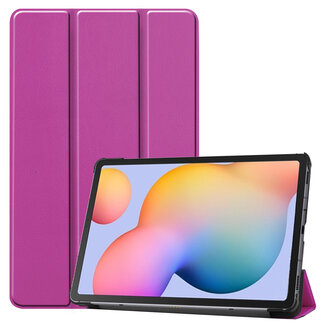 Case2go Hoes voor de Samsung Galaxy Tab S6 Lite (2022) - 10.4 Inch - Tri-Fold Book Case - Paars