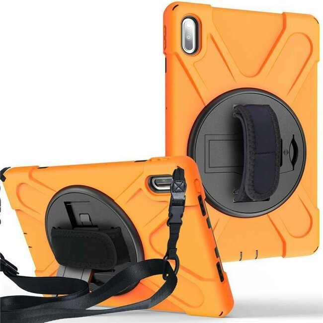 Tablet hoes geschikt voor Huawei MatePad 10.4 (2022) - Hand Strap Armor Case - Oranje