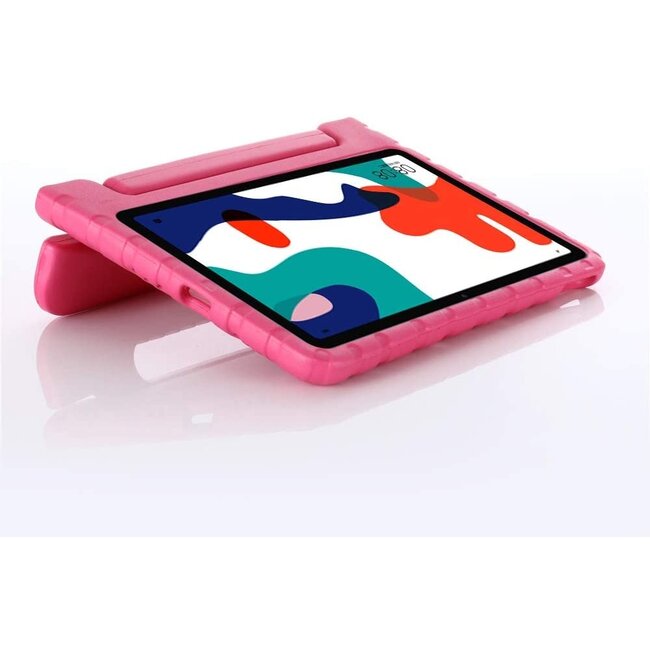 Case2go - Hoes geschikt voor Huawei MatePad 10.4 (2022) - Schokbestendige case met handvat - Magenta