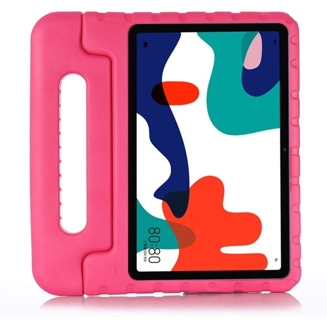 Case2go - Hoes geschikt voor Huawei MatePad 10.4 (2022) - Schokbestendige case met handvat - Magenta