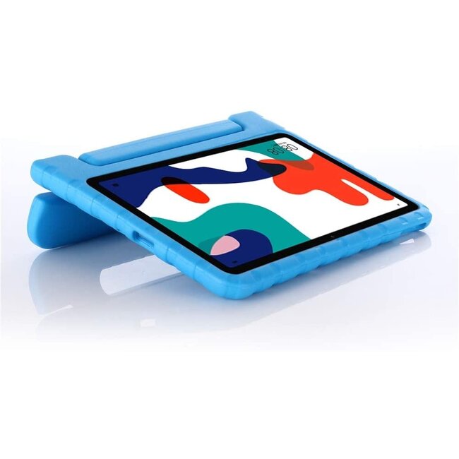Case2go - Hoes geschikt voor Huawei MatePad 10.4 (2022) - Schokbestendige case met handvat - Blauw