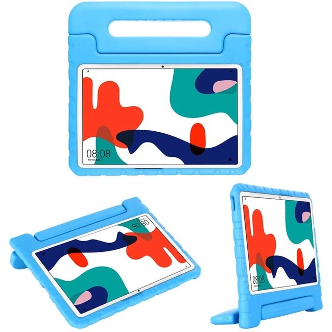 Case2go - Hoes geschikt voor Huawei MatePad 10.4 (2022) - Schokbestendige case met handvat - Blauw