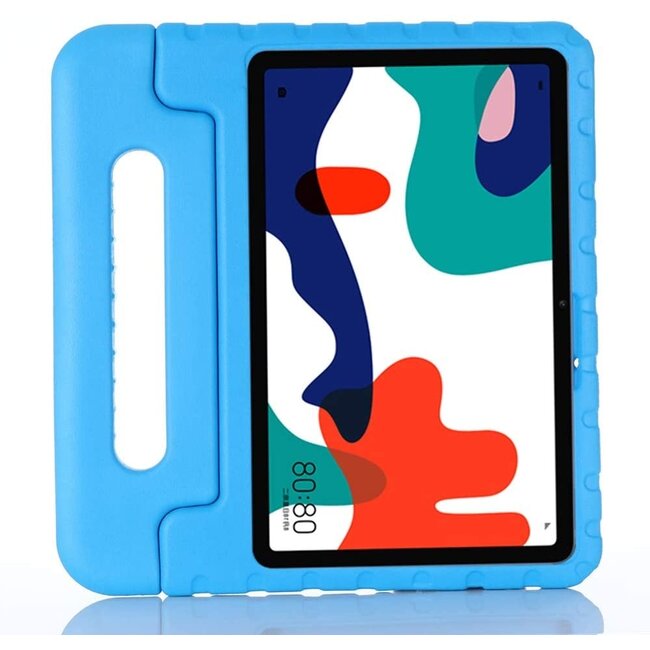 Case2go - Hoes geschikt voor Huawei MatePad 10.4 (2022) - Schokbestendige case met handvat - Blauw