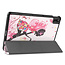 Tablet hoes geschikt voor Huawei MatePad 10.4 (2022) - Tri-Fold Book Case - Met Auto Wake/Sleep functie - Flower Fairy