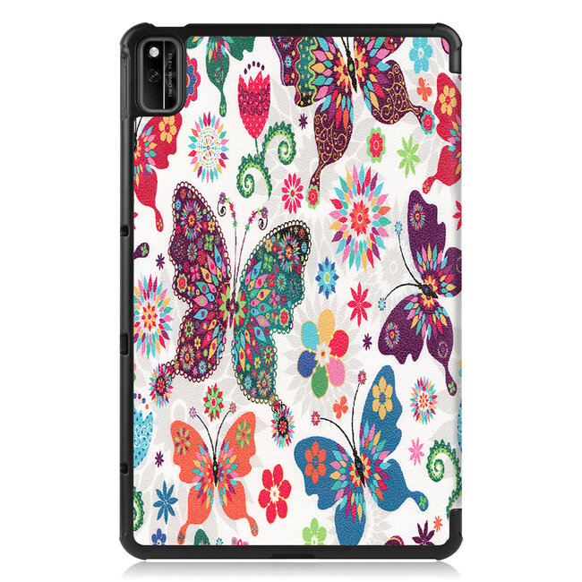 Tablet hoes geschikt voor Huawei MatePad 10.4 (2022) - Tri-Fold Book Case - Met Auto Wake/Sleep functie - Vlinders