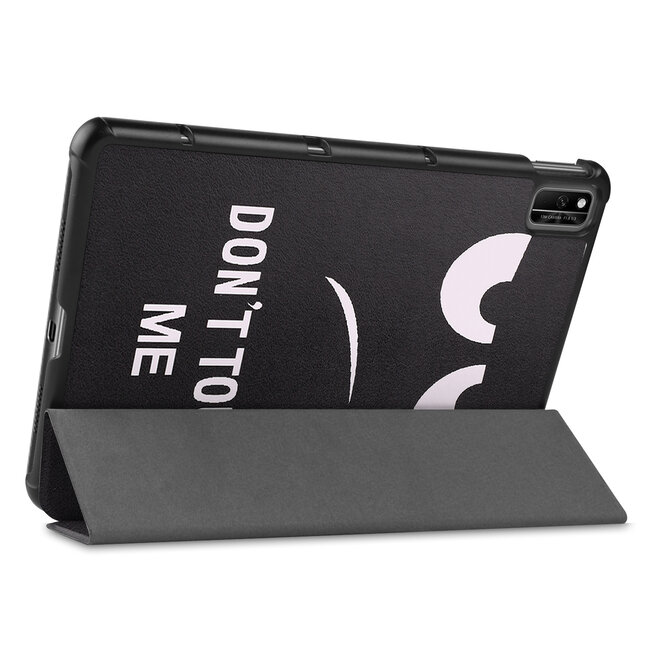 Tablet hoes geschikt voor Huawei MatePad 10.4 (2022) - Tri-Fold Book Case - Met Auto Wake/Sleep functie - Don't Touch Me