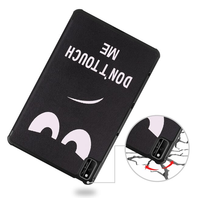 Tablet hoes geschikt voor Huawei MatePad 10.4 (2022) - Tri-Fold Book Case - Met Auto Wake/Sleep functie - Don't Touch Me