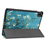 Tablet hoes geschikt voor Huawei MatePad 10.4 (2022) - Tri-Fold Book Case - Met Auto Wake/Sleep functie - Witte Bloesem