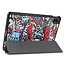 Tablet hoes geschikt voor Huawei MatePad 10.4 (2022) - Tri-Fold Book Case - Met Auto Wake/Sleep functie - Graffiti