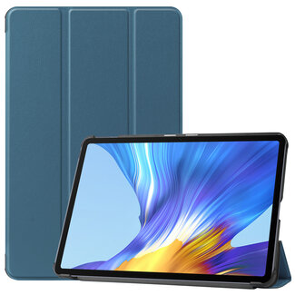 Case2go Tablet hoes geschikt voor Huawei MatePad 10.4 (2022) - Tri-Fold Book Case - Met Auto Wake/Sleep functie - Donker Groen