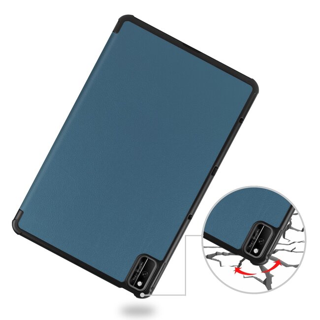 Tablet hoes geschikt voor Huawei MatePad 10.4 (2022) - Tri-Fold Book Case - Met Auto Wake/Sleep functie - Donker Groen