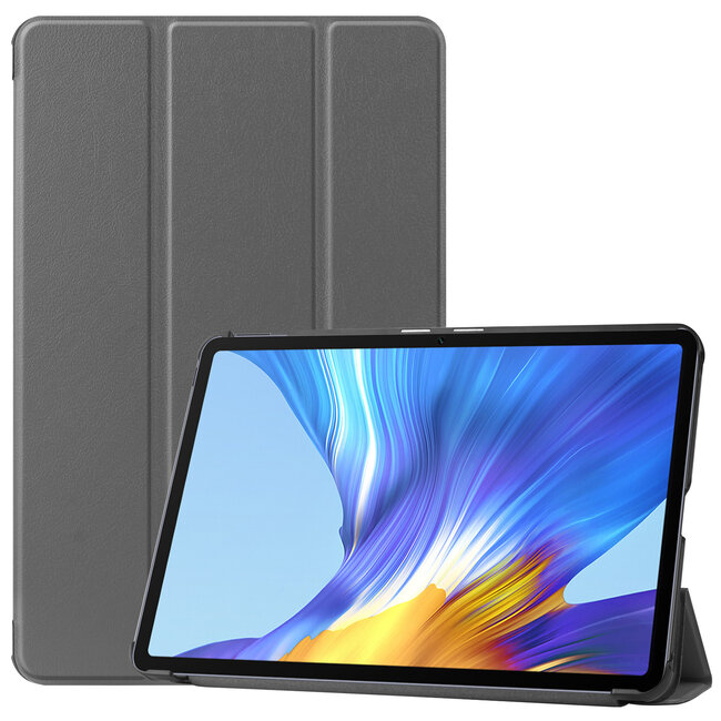 Tablet hoes geschikt voor Huawei MatePad 10.4 (2022) - Tri-Fold Book Case - Met Auto Wake/Sleep functie - Grijs
