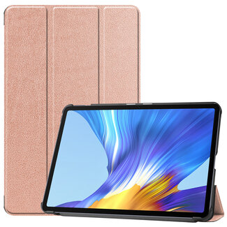 Case2go Tablet hoes geschikt voor Huawei MatePad 10.4 (2022) - Tri-Fold Book Case - Met Auto Wake/Sleep functie - Rosé Goud