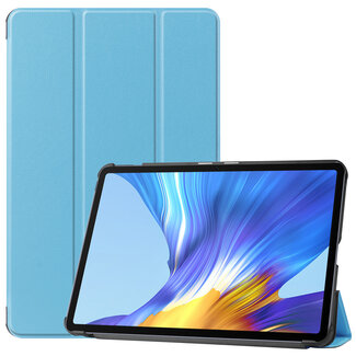 Case2go Tablet hoes geschikt voor Huawei MatePad 10.4 (2022) - Tri-Fold Book Case - Met Auto Wake/Sleep functie - Licht Blauw