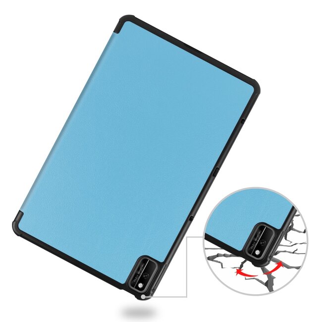 Tablet hoes geschikt voor Huawei MatePad 10.4 (2022) - Tri-Fold Book Case - Met Auto Wake/Sleep functie - Licht Blauw