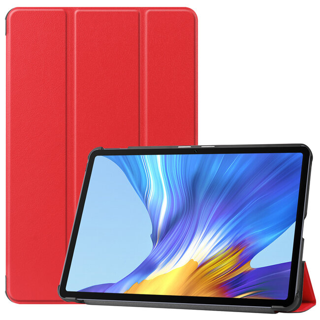 Tablet hoes geschikt voor Huawei MatePad 10.4 (2022) - Tri-Fold Book Case - Met Auto Wake/Sleep functie - Rood