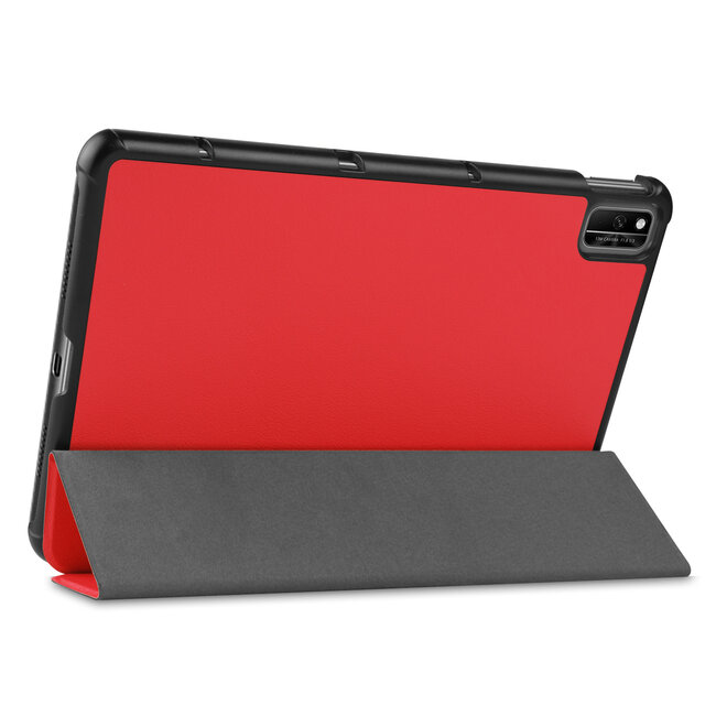 Tablet hoes geschikt voor Huawei MatePad 10.4 (2022) - Tri-Fold Book Case - Met Auto Wake/Sleep functie - Rood