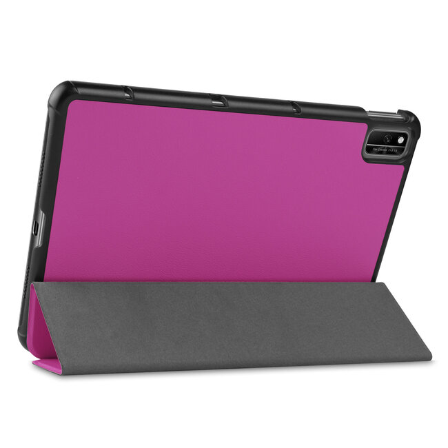 Tablet hoes geschikt voor Huawei MatePad 10.4 (2022) - Tri-Fold Book Case - Met Auto Wake/Sleep functie - Paars