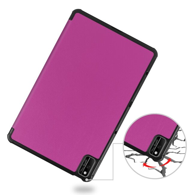Tablet hoes geschikt voor Huawei MatePad 10.4 (2022) - Tri-Fold Book Case - Met Auto Wake/Sleep functie - Paars