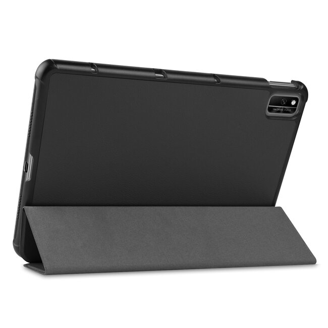 Tablet hoes geschikt voor Huawei MatePad 10.4 (2022) - Tri-Fold Book Case - Met Auto Wake/Sleep functie - Zwart