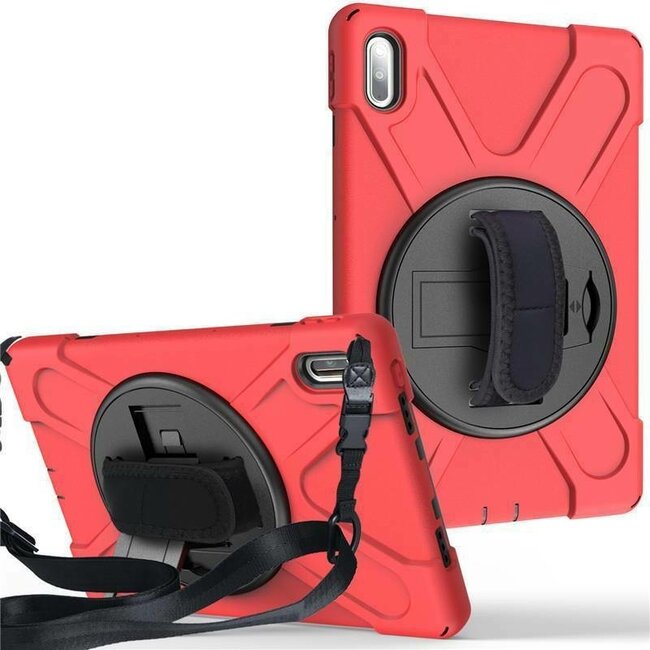 Tablet hoes geschikt voor Huawei MatePad 10.4 (2022) - Hand Strap Armor Case - Rood