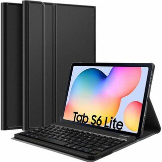 Case2go Bluetooth Toetsenbord voor Samsung Galaxy Tab S6 Lite (2022) Toetsenbord & Hoes - QWERTY Keyboard case - Auto/Wake functie - Zwart