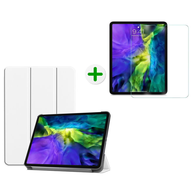 iPad Pro 2021 Hoes en Screenprotector - 11 inch - Tablet hoes en Screenprotector - Wit