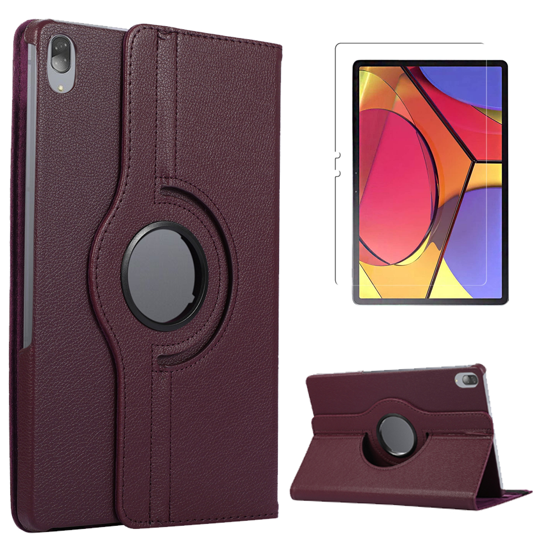 Case2go - Tablet hoes geschikt voor Lenovo Tab P11 Pro - Draaibare Book Case + Screenprotector - 11.5 inch - Paars afbeelding