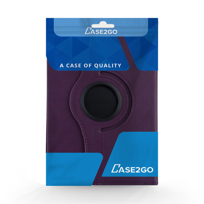 Case2go - Tablet hoes geschikt voor Lenovo Tab P11 Pro - Draaibare Book Case + Screenprotector - 11.5 inch - Paars