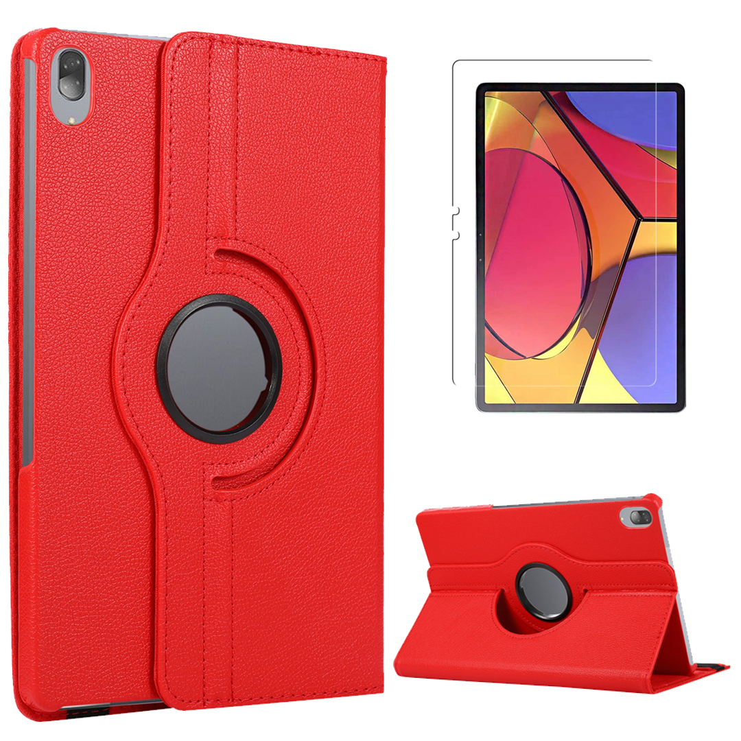 Case2go - Tablet hoes geschikt voor Lenovo Tab P11 Pro - Draaibare Book Case + Screenprotector - 11.5 inch - Rood afbeelding